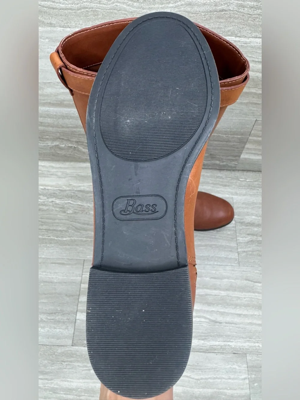 G.H. Bass & Co. Laur Tall Leather Size Zip Buckle Boots Size 6.5